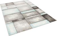 Pergamon Designer Teppich Pastell Ivy Grau Türkis Karo grau/türkis Gr. 80 x 150