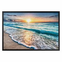 Klebefieber Fußmatte Sonnenuntergang am Strand
