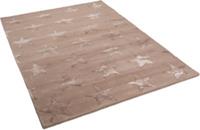 THEKO Natur Luxus Designer Teppich Viva Silk Sterne Beige beige Gr. 160 x 230