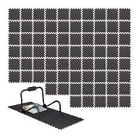 Relaxdays 72 Stück Bodenschutzmatten Puzzlematten Fitnessmatten Bodenschutz Trainingsmatte schwarz