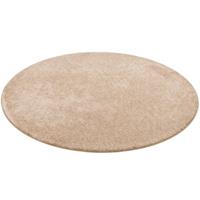 Snapstyle Hochflor Velours Teppich Mona Rund natur Gr. 100 x 100