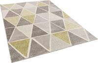 Pergamon Designer Teppich Sevilla Modern Grau Grün Prisma grau/grün Gr. 80 x 150