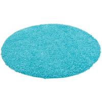 Pergamon Hochflor Langflor Teppich Aloha Rund aqua Gr. 80 x 80
