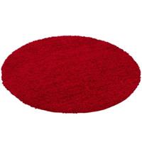Pergamon Hochflor Langflor Teppich Aloha Rund rot Gr. 80 x 80