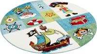 Pergamon Kinder Teppich Maui Kids Pirat Rund mehrfarbig Gr. 120 x 120