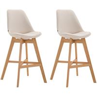 CLP Set van 2 barkrukken Cannes Natura Frame Stof