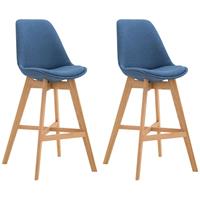 CLP Set van 2 barkrukken Cannes Natura Frame Stof