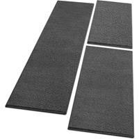 FLOORDIREKT 1A Bettumrandung Dynasty Anthrazit 1 Läufer 67x330 cm + 2 Brücken 67x130 cm