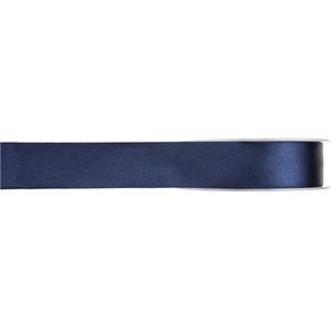 1x Hobby/decoratie navyblauwe satijnen sierlinten 1 cm/10 mm x 25 meter -