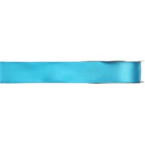 1x Hobby/decoratie turquoise satijnen sierlinten 1 cm/10 mm x 25 meter -