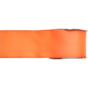 1x Hobby/decoratie oranje satijnen sierlinten 2,5 cm/25 mm x 25 meter -