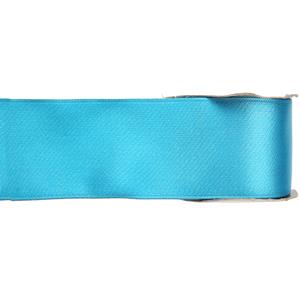 1x Hobby/decoratie turquoise satijnen sierlinten 2,5 cm/25 mm x 25 meter -