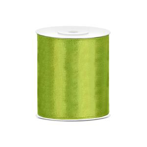 1x Hobby/decoratie groen satijnen sierlint 10 cm/100 mm x 25 meter -