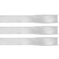 3x Hobby/decoratie witte satijnen sierlinten 1 cm/10 mm x 25 meter -