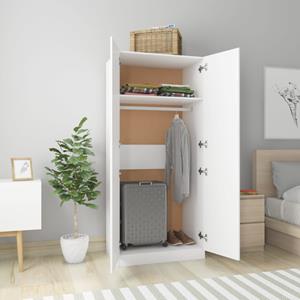 vidaXL Kleiderschrank Weiß 80×52×180 cm Spanplatte 