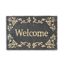 relaxdays Fußmatte Kokos WELCOME 40 x 60 cm Fußabtreter aus Kokosfaser Kokosmatte mit rutschfestem PVC Bodem als Schmutzfangmatte und Sauberlaufmatte