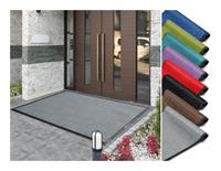 FLOORDIREKT Schmutzfangmatte Monochrom silbergrau 90 x 120 cm