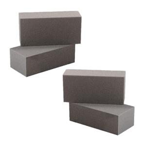 Rechthoekig grijs steekschuim/oase nat 23 x 11 x 7 cm -