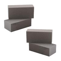 Rayher hobby materialen 4x Blokken rechthoekig grijs steekschuim/oase nat 23 x 11 x 7 cm -