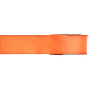 1x Hobby/decoratie oranje satijnen sierlinten 1,5 cm/15 mm x 25 meter -