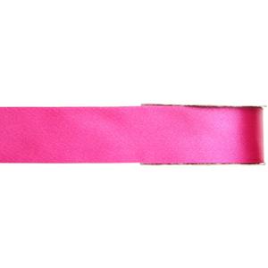 1x Hobby/decoratie fuchsia roze satijnen sierlinten 1,5 cm/15 mm x 25 meter -