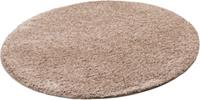 Snapstyle Luxus Hochflor Langflor Teppich Milano Rund metallicblau Gr. 100 x 100