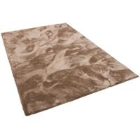 Snapstyle Luxus Hochflor Shaggy Teppich Velvet braun Gr. 100 x 100