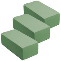 Rayher hobby materialen 6x Blokken rechthoekig groen steekschuim/oase nat 23 x 11 x 8 cm -