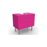 bilderwelten Waschbeckenunterschrank - Colour Pink - Badschrank Rosa Größe: 55cm x 60cm - 