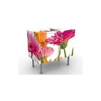 bilderwelten Waschbeckenunterschrank - Flower Melody - Blumen Badschrank Bunt Größe: 55cm x 60cm - 