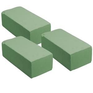 Rayher hobby materialen 2x Blokken rechthoekig groen steekschuim/oase nat 20 x 10 x 7 cm -