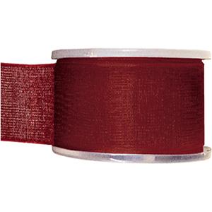 1x Hobby/decoratie bordeauxrode organza sierlinten 4 cm/40 mm x 20 meter -