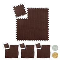 Relaxdays 36 x Bodenschutzmatte Unterlegmatte Sport Trainingsmatte Spielmatte Puzzlematte dunkelbraun