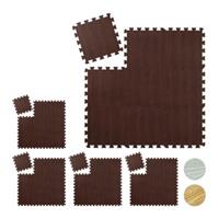 Relaxdays 45 x Bodenschutzmatte Sportmatte Unterlegmatte Trainingsmatte Spielmatte EVA dunkelbraun