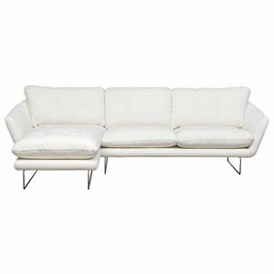 Bo Lundgren Loungebank Kuddar chaise longue links | stof Alpine wit 101 | 1,60 x 2,71 mtr breed