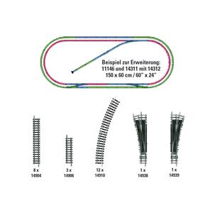 N Minitrix rails 14312 Uitbreidingsset 1 set(s)