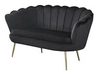 Artistiq Living Artistiq Bank 'Libby', Velvet, 136cm, kleur Zwart