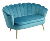 Artistiq Living Artistiq Bank 'Libby', Velvet, 136cm, kleur Blauw