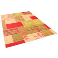 Pergamon Luxus Vintage Designer Teppich Primus Patchwork terrakotta Gr. 80 x 150