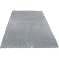 misento Teppich Shaggy 55 x 110 cm Grau weich Schlafzimmer Wohnzimmer Hochflor - 