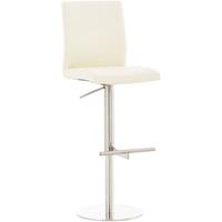 clp Barhocker Cadiz Kunstleder-creme-Edelstahl