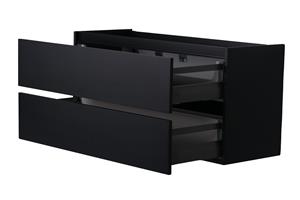 mueller City onderkast 120cm met 2 uitsparingen mat zwart