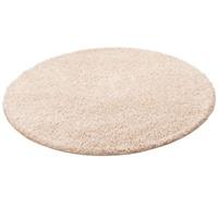 Snapstyle Luxus Hochflor Langflor Teppich Milano Rund beige Gr. 100 x 100