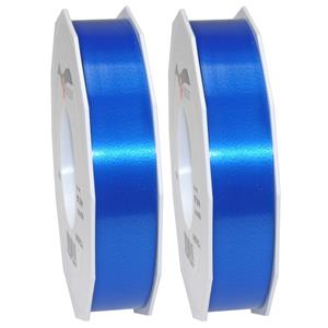 2x hobby/decoratie blauwe satijnen sierlinten 2,5 cm/25 mm x 91 meter -