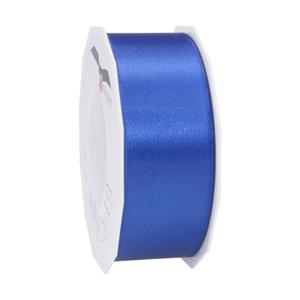 1x Luxe hobby/decoratie blauwe satijnen sierlinten breed 4 cm/40 mm x 25 meter -