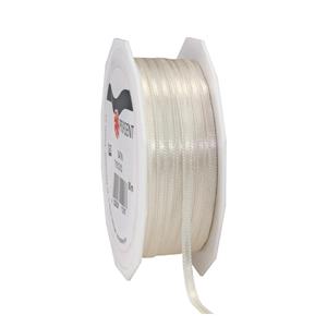 1x Luxe hobby/decoratie beige satijnen sierlinten 0,3 cm/3 mm x 50 meter -