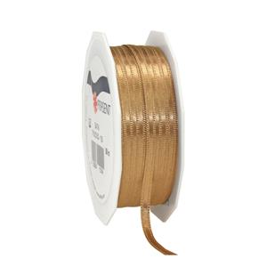 1x Luxe hobby/decoratie bronzen satijnen sierlinten 0,3 cm/3 mm x 50 meter -