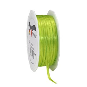 1x Luxe hobby/decoratie lime groen satijnen sierlinten 0,3 cm/3 mm x 50 meter -