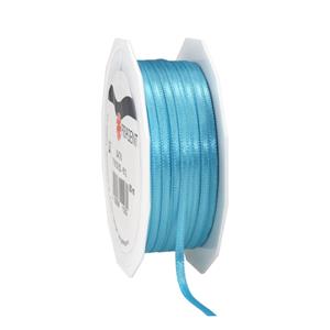 1x Luxe hobby/decoratie turquoise satijnen sierlinten 0,3 cm/3 mm x 50 meter -