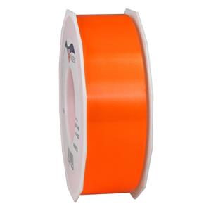 1x hobby/decoratie oranje satijnen sierlinten 4 cm/40 mm x 91 meter -